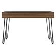 FM FURNITURE Kyoto 120 Modern Wood Desk with Abstract Steel Legs in Mahogany
