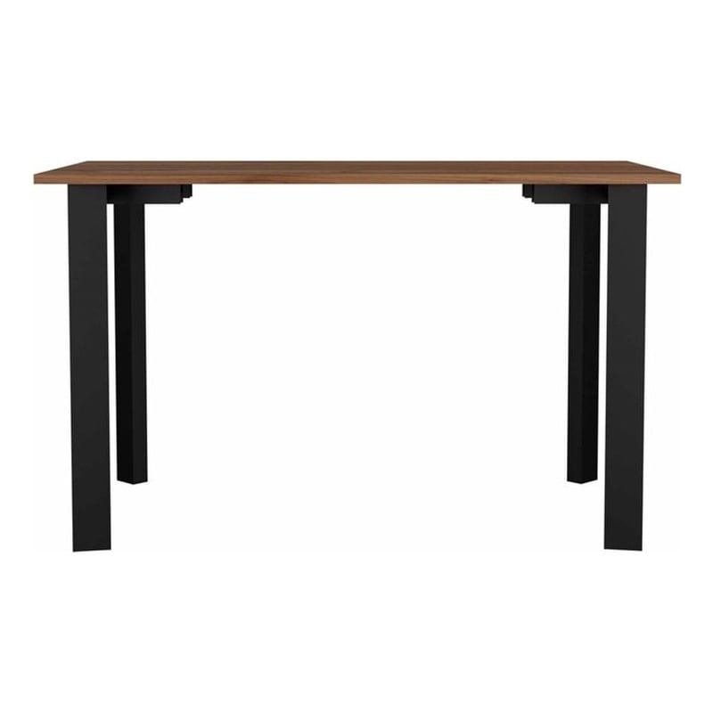 FM FURNITURE Marrakech Modern Wood Office Desk with Four Steel Legs in Mahogany