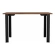 FM FURNITURE Marrakech Modern Wood Office Desk with Four Steel Legs in Mahogany