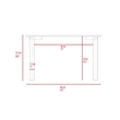 FM FURNITURE Marrakech Modern Wood Office Desk with Four Steel Legs in Mahogany