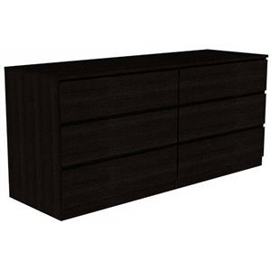 fm furniture seul 6-drawer modern wood double dresser for bedroom