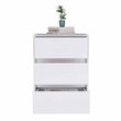 FM FURNITURE Vienna 3-Drawer Modern Wood Filing Cabinet in White
