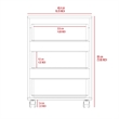 FM FURNITURE Vienna 3-Drawer Modern Wood Filing Cabinet in White