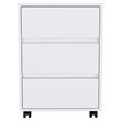 FM FURNITURE Vienna 3-Drawer Modern Wood Filing Cabinet in White