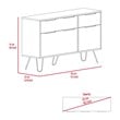 FM Furniture Monaco Modern Metal Dresser with 4-Drawers in Light Oak