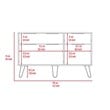 FM Furniture Monaco Modern Metal Dresser with 4-Drawers in Light Oak