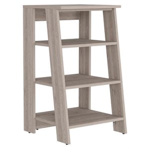 FM FURNITURE Phoenix Modern Wood Linen Cabinet with 4-Shelf in Light Gray