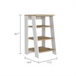 FM Furniture Phoenix Modern Wood Linen Cabinet with 4-Shelf in Light Oak/White