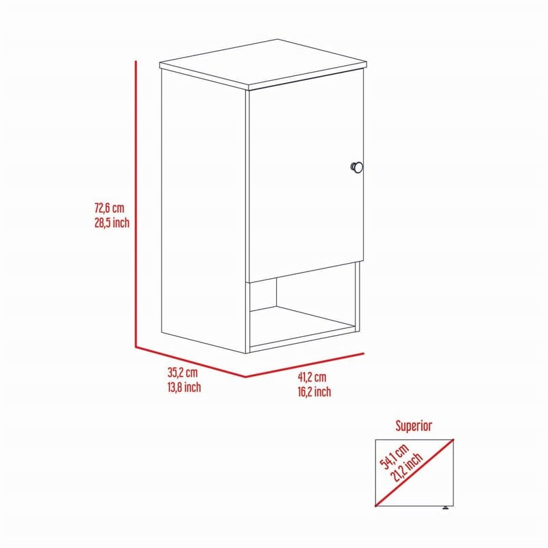 FM FURNITURE Senegal Modern Wood Bathroom Medicine Cabinet in Light Oak/White