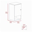 FM FURNITURE Senegal Modern Wood Bathroom Medicine Cabinet in Light Oak/White