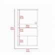 FM FURNITURE Senegal Modern Wood Bathroom Medicine Cabinet in Light Oak/White