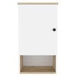 FM FURNITURE Senegal Modern Wood Bathroom Medicine Cabinet in Light Oak/White