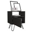 FM FURNITURE Vienna Modern Metal Night Stand with Two Shelves in Light Oak