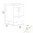 FM FURNITURE Otello Engineered Wood Single Bathroom Vanity in Black