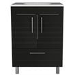 FM FURNITURE Otello Engineered Wood Single Bathroom Vanity in Black