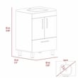 FM FURNITURE Otello Engineered Wood Single Bathroom Vanity in White