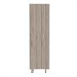 FM FURNITURE Norway 5-Shelf Engineered Wood Pantry in Light Gray/White