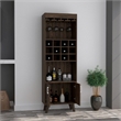 FM FURNITURE Bar Cabinet Edessa Engineered Woodin Dark Walnut