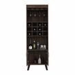 FM FURNITURE Bar Cabinet Edessa Engineered Woodin Dark Walnut