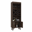 FM FURNITURE Bar Cabinet Edessa Engineered Woodin Dark Walnut