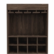 FM FURNITURE Bar Cabinet Edessa Engineered Woodin Dark Walnut