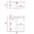 FM FURNITURE Perseus 2-Shelf Engineered Wood Cabinet Set in Light Gray