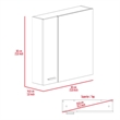 FM FURNITURE Kenya Engineered Wood Medicine Cabinet in Light Gray