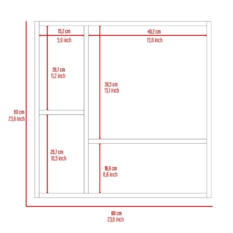 FM FURNITURE Kenya Engineered Wood Medicine Cabinet in Light Gray