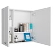 FM FURNITURE Kenya Engineered Wood Medicine Mirrored Cabinet in White