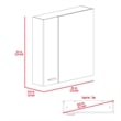 FM FURNITURE Kenya Engineered Wood Medicine Mirrored Cabinet in White