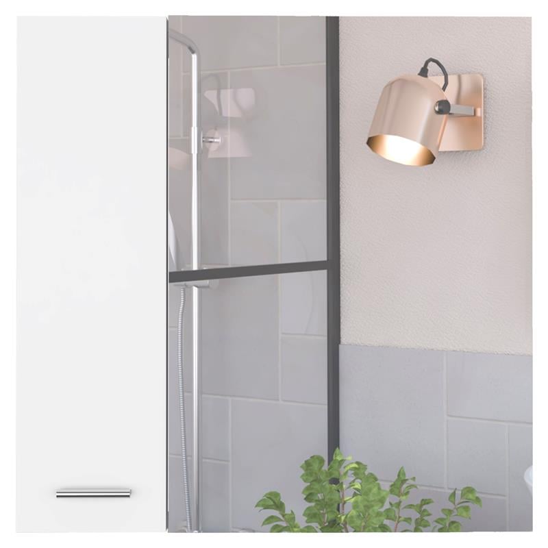 FM FURNITURE Kenya Engineered Wood Medicine Mirrored Cabinet in White