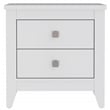 FM FURNITURE Breeze 2-Shelf Engineered Wood Nightstand in White