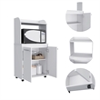 FM FURNITURE Rockford 2-Door Engineered Wood Kitchen Cart For Kitchen in White
