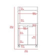 FM FURNITURE Rockford 2-Door Engineered Wood Kitchen Cart For Kitchen in White