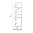 FM FURNITURE Alaskan Engineered Wood & Linen Cabinet in Light Oak/White