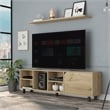 FM FURNITURE Native Engineered Wood TV Stand For Living Room in Light Oak