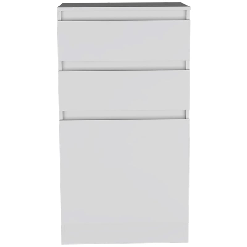FM FURNITURE Celestial Engineered Wood Dresser For Bedroom in White