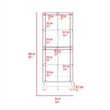FM FURNITURE Zurich Engineered Wood Double Kitchen Pantry in Light Oak/White