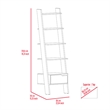 FM FURNITURE Hamburg Engineered Wood Ladder Bookcase in Dark Brown