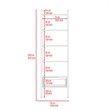 FM FURNITURE Hamburg Engineered Wood Ladder Bookcase in Dark Brown