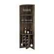 FM FURNITURE Bouvet Corner Bar Cabinet Engineered Wood Dark Brown