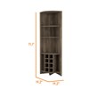 FM FURNITURE Bouvet Corner Bar Cabinet Engineered Wood Dark Brown