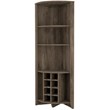 FM FURNITURE Bouvet Corner Bar Cabinet Engineered Wood Dark Brown