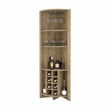 FM FURNITURE Bouvet Corner Bar Cabinet Engineered Wood Macadamia