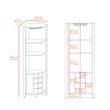 FM FURNITURE Bouvet Corner Bar Cabinet Engineered Wood Macadamia