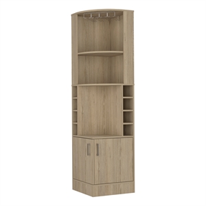 fm furniture kava delhi corner bar cabinet light pine (beige) engineered wood