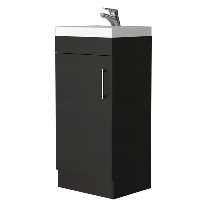 FM FURNITURE Toledo Bathroom Vanity 1 Door Engineered Wood Black