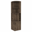 FM FURNITURE Seattle Bar Cabinet with 2 Doors Engineered Wood Dark Brown