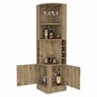 FM FURNITURE Seattle Corner Bar Cabinet Macadamia (beige) Engineered Wood