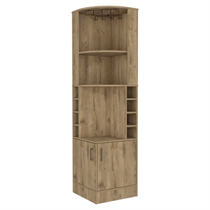 fm furniture seattle corner bar cabinet  macadamia (beige) engineered wood